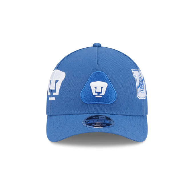 New Era Pumas UNAM All League 9FORTY M-Crown A-Frame Adjustable Hat-Indigo