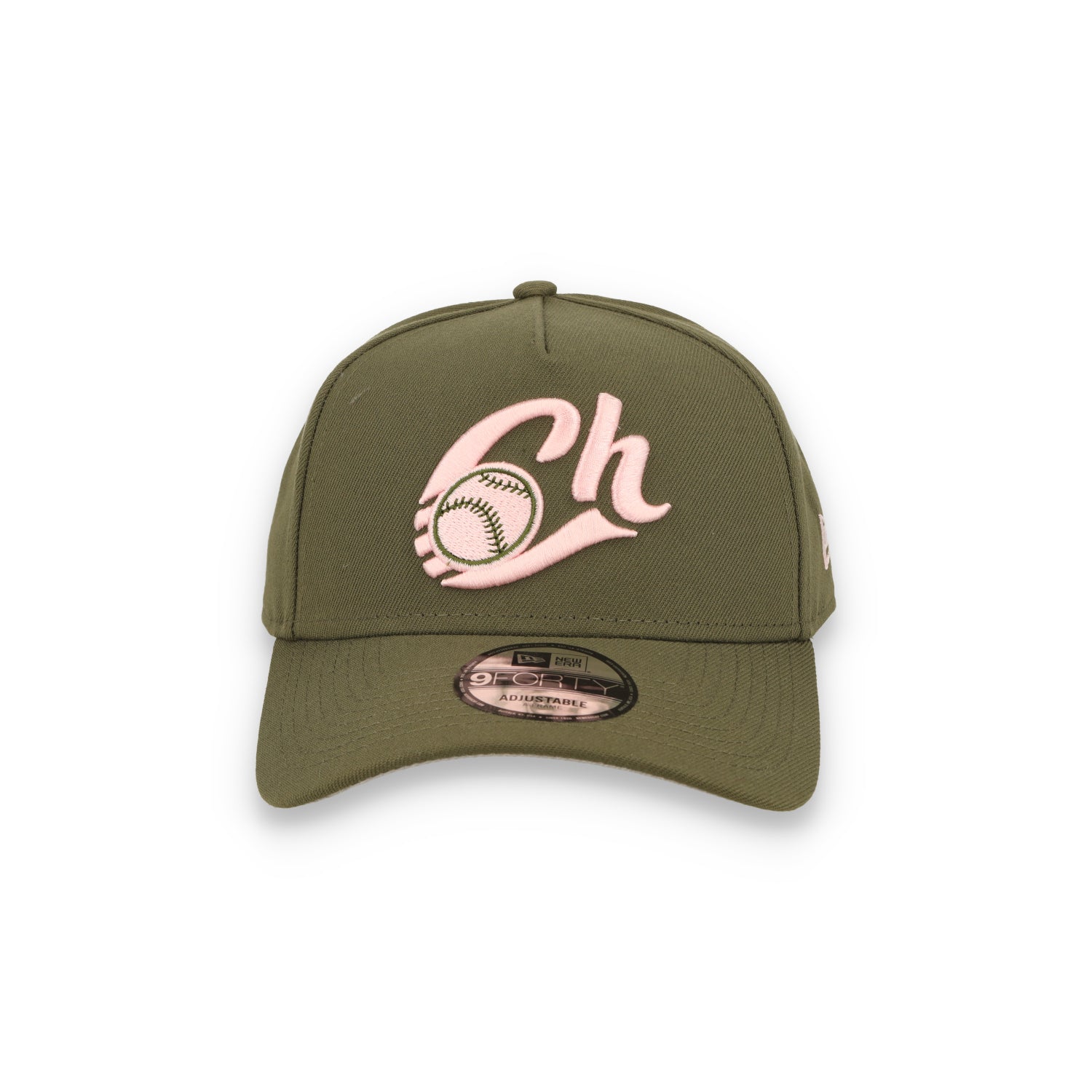 New Era Charros de Jalisco A-Frame 9FORTY Adjustable Hat-Olive/Pink