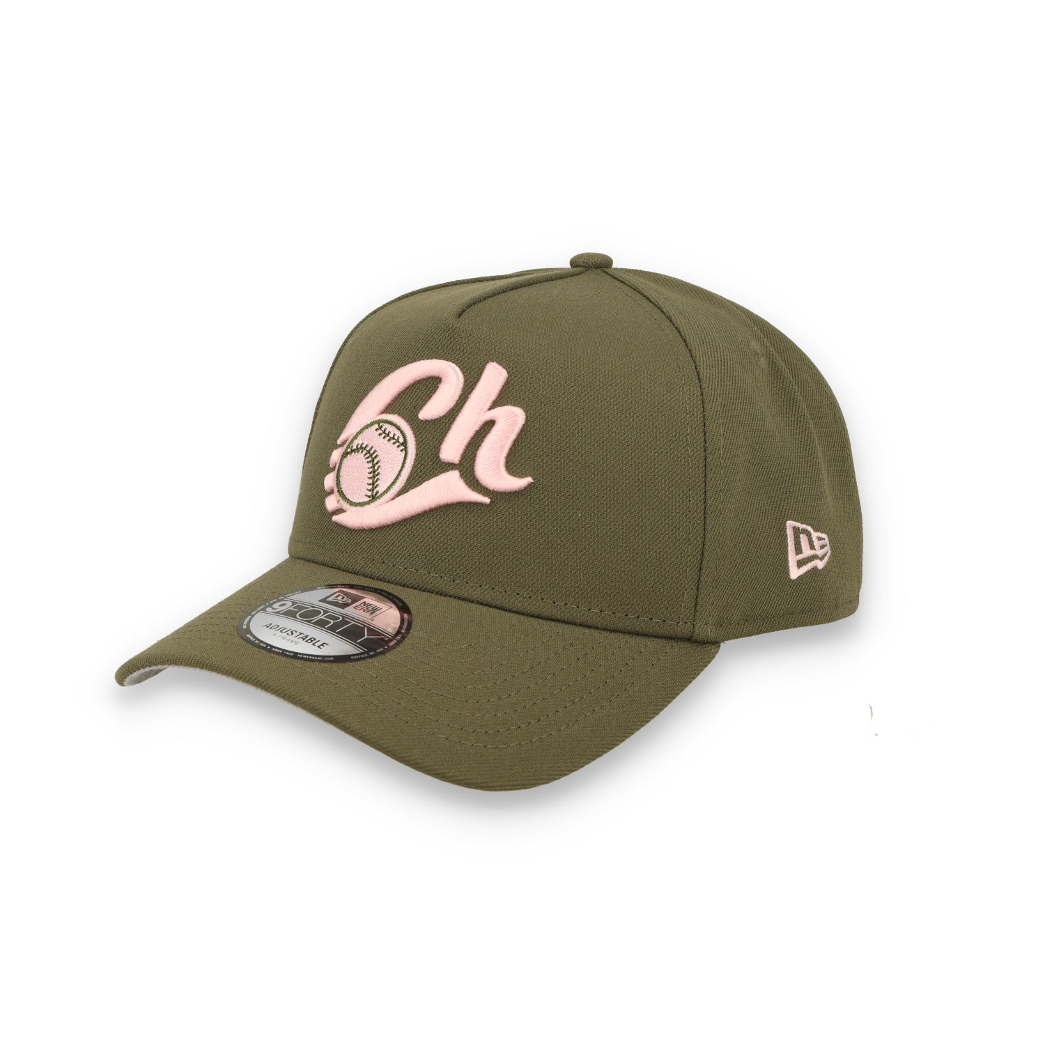 New Era Charros de Jalisco A-Frame 9FORTY Adjustable Hat-Olive/Pink