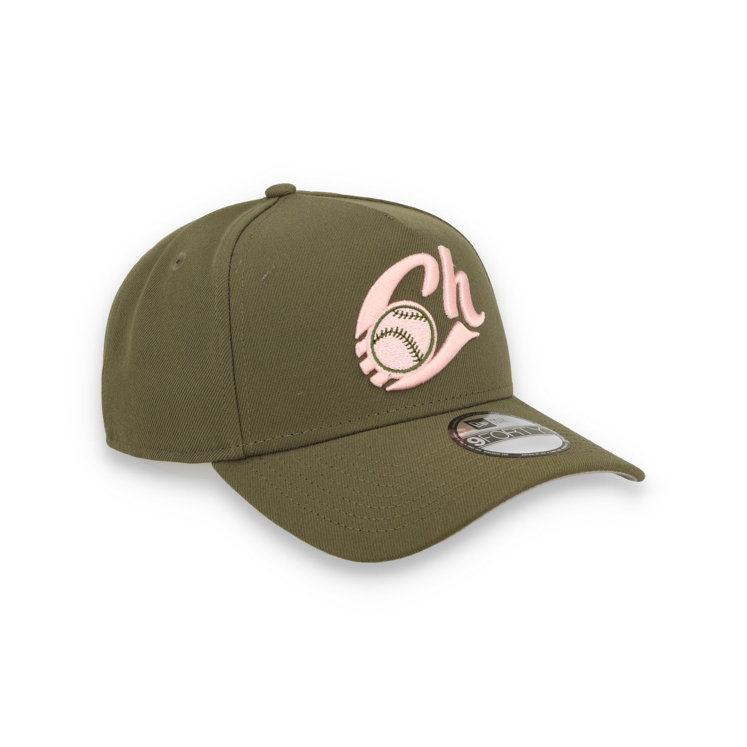 New Era Charros de Jalisco A-Frame 9FORTY Adjustable Hat-Olive/Pink
