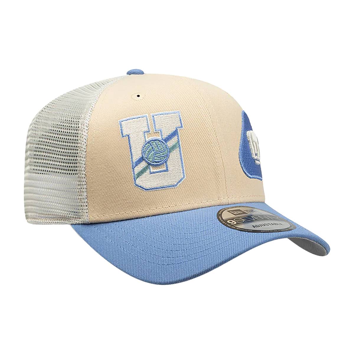 New Era Pumas 9Seventy Truckers Snapback Hat-Khaki/Baby Blue