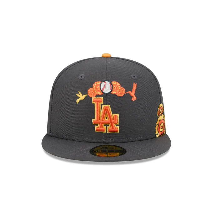 New Era Los Angeles Dodgers Day of the Dead 59FIFTY Fitted Hat-Graphite