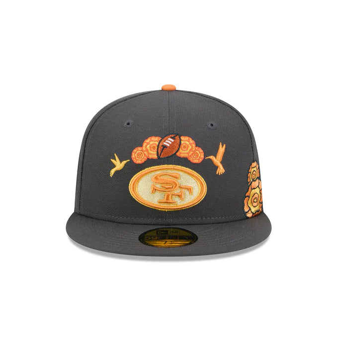 New Era San Francisco 49ers Day Of The Dead 59FIFTY Fitted Hat- Graphite