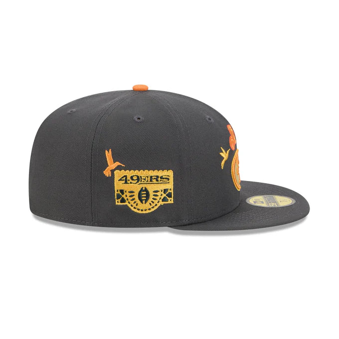 New Era San Francisco 49ers Day Of The Dead 59FIFTY Fitted Hat- Graphite