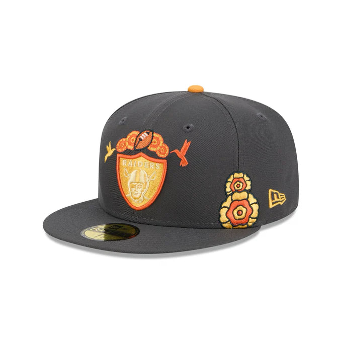 New Era Las Vegas Raiders Day Of The Dead 59FIFTY Fitted Hat-
