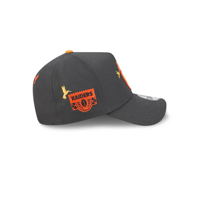 New Era Las Vegas Raiders Day Of the Dead 9FORTY A-Frame Adjustable Hat-Graphite