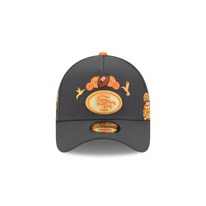 New Era San Francisco 49ers Day Of the Dead 9FORTY A-Frame Adjustable Hat-Graphite