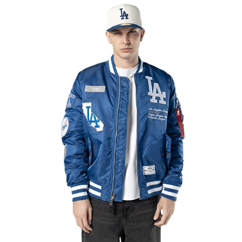 New Era Alpha Industries Los Angeles Dodgers Bomber Jacket - Royal