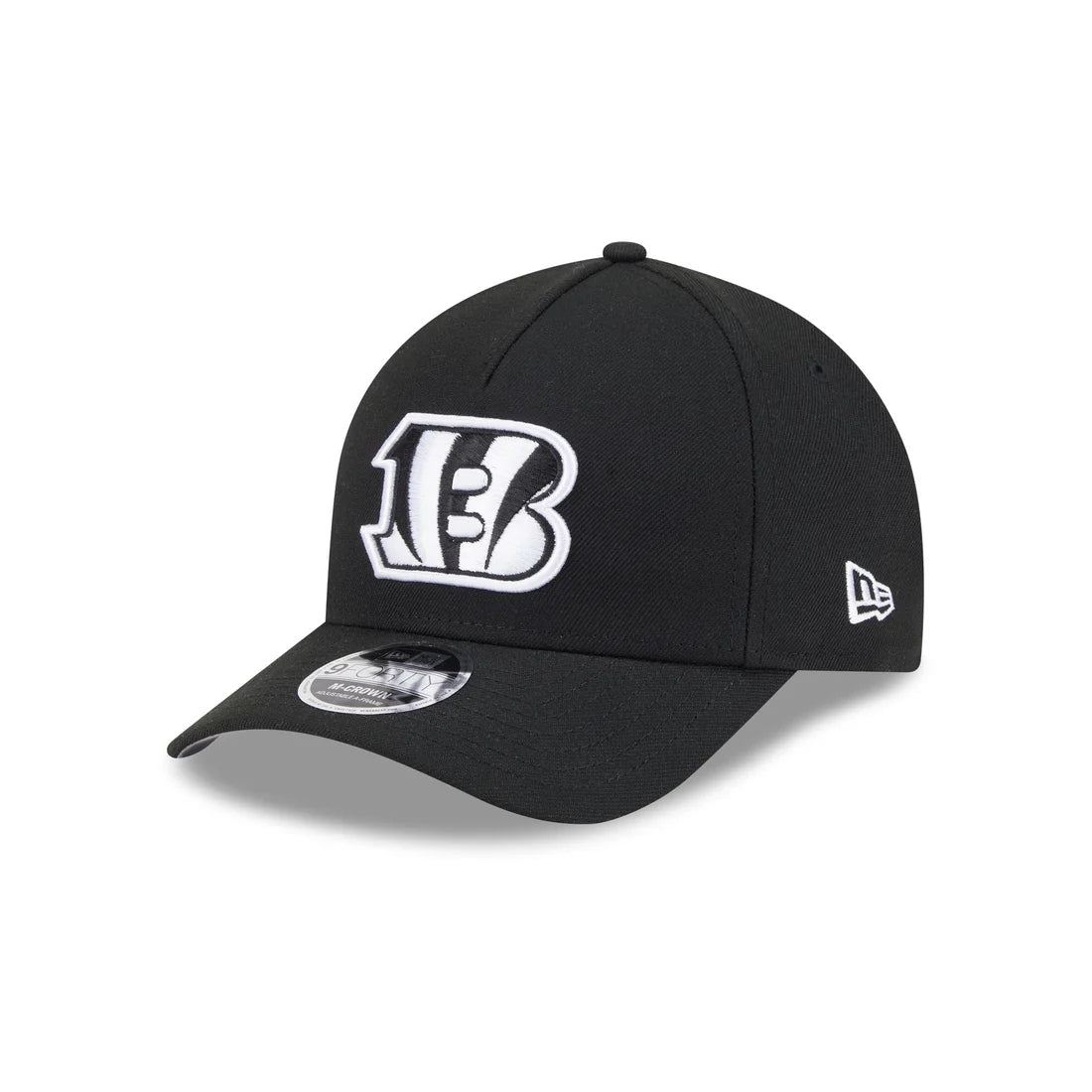 New Era Cincinnati Bengals M-Crown A-FRAME 9FORTY Adjustable Hat-Black/White