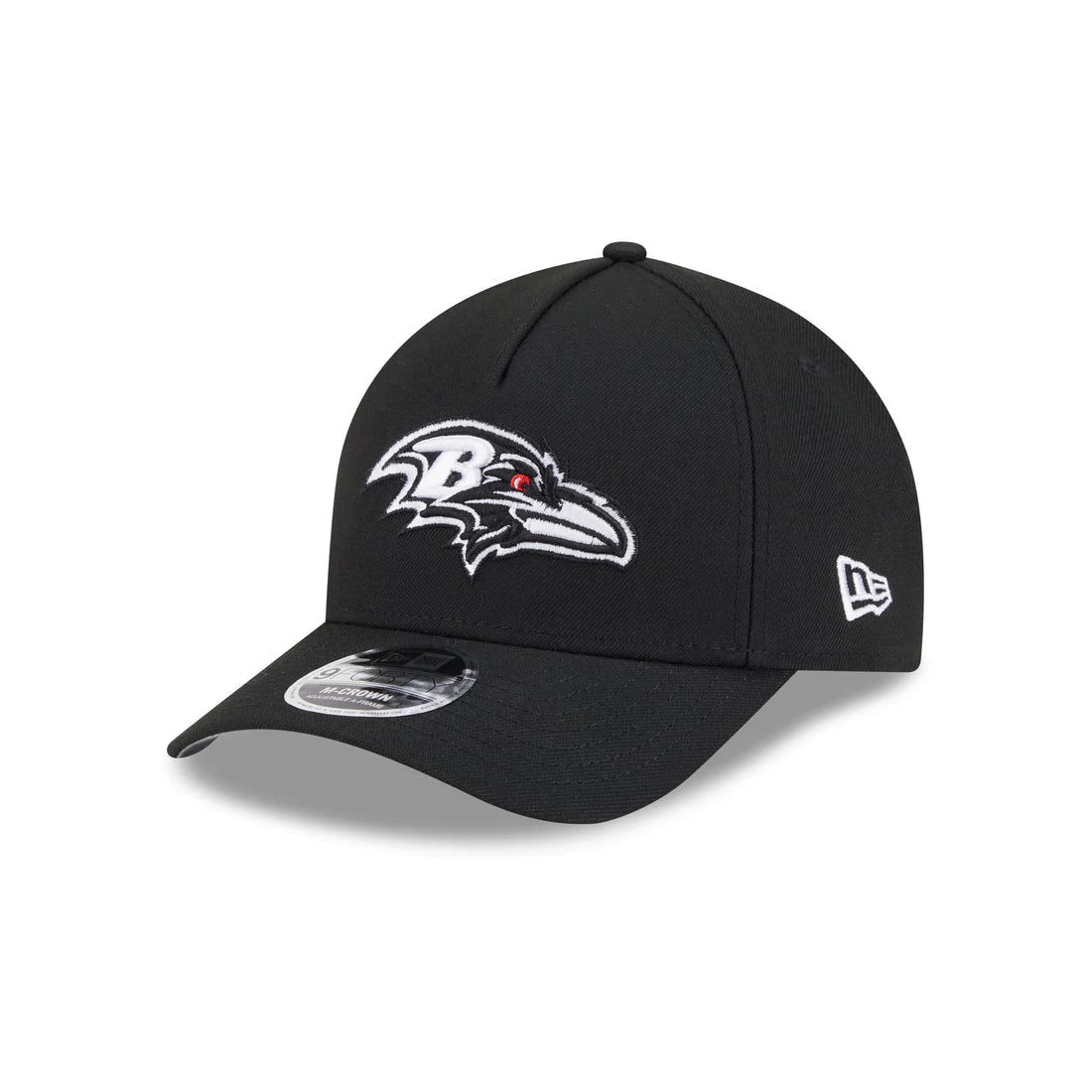New Era Baltimore Ravens M-Crown A-FRAME 9FORTY Adjustable Hat-Black/White