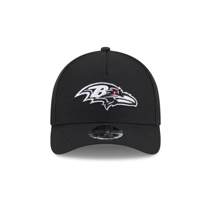 New Era Baltimore Ravens M-Crown A-FRAME 9FORTY Adjustable Hat-Black/White