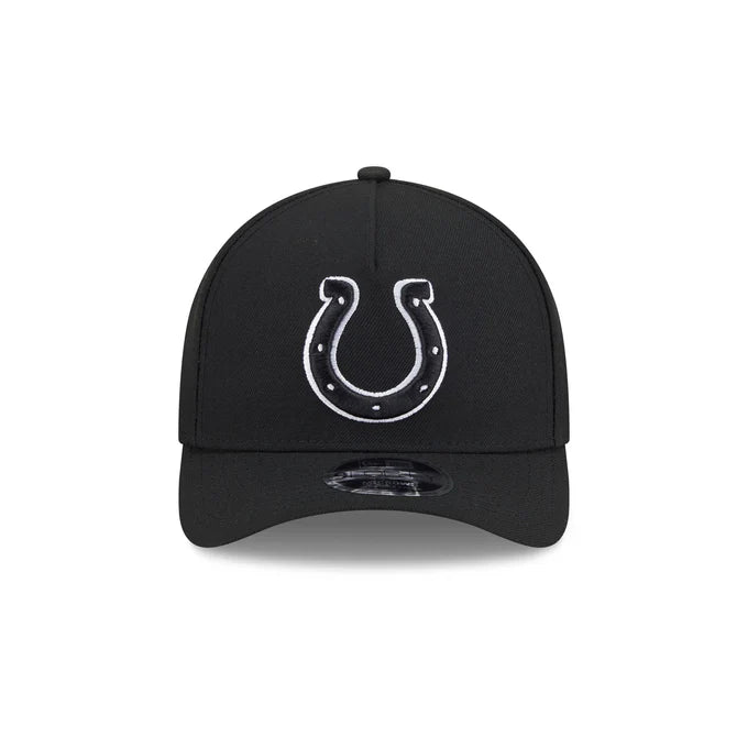 New Era Indianapolis Colts M-Crown A-FRAME 9FORTY Adjustable Hat-Black/White
