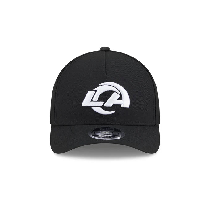 New Era Los Angeles Rams M-Crown A-FRAME 9FORTY Adjustable Hat-Black/White