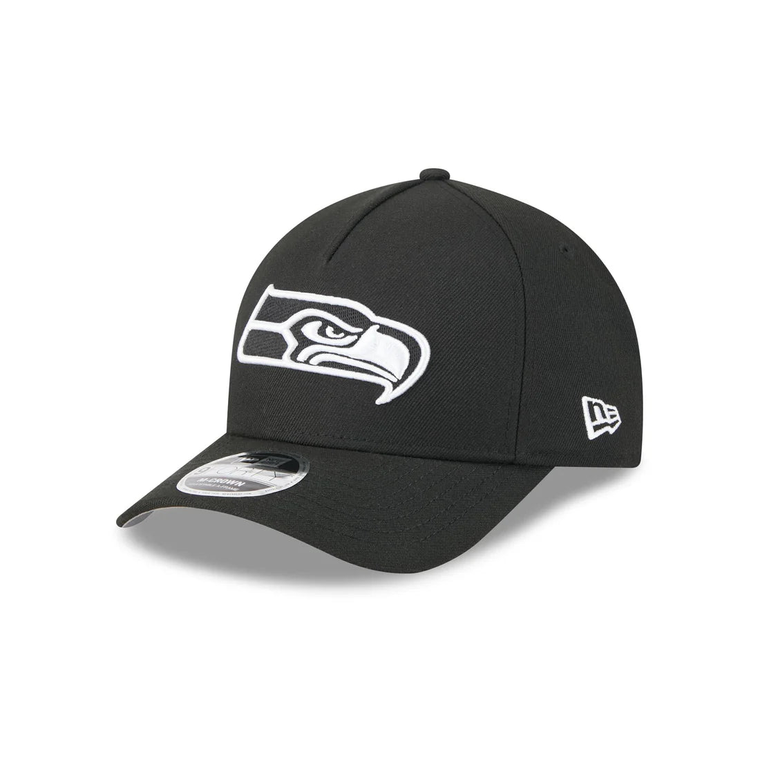 New Era Seattle Seahawks M-Crown A-FRAME 9FORTY Adjustable Hat-Black/White