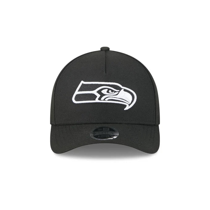 New Era Seattle Seahawks M-Crown A-FRAME 9FORTY Adjustable Hat-Black/White