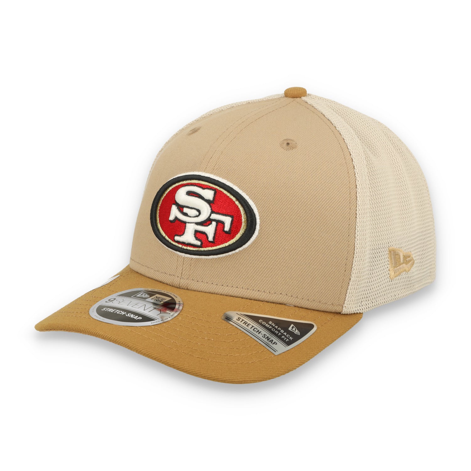 New Era San Francisco 49ers 2Tone 9SEVENTY Trucker Stretch-Snap Hat-Brown/Beige