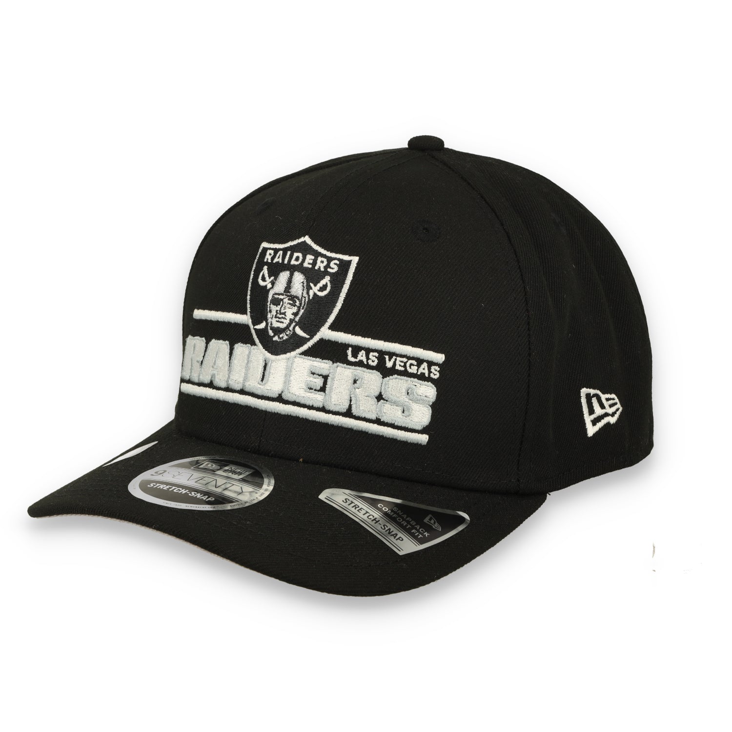 New Era Las Vegas Raiders Stated 9SEVENTY Stretch-Snap Adjustable Hat-Black