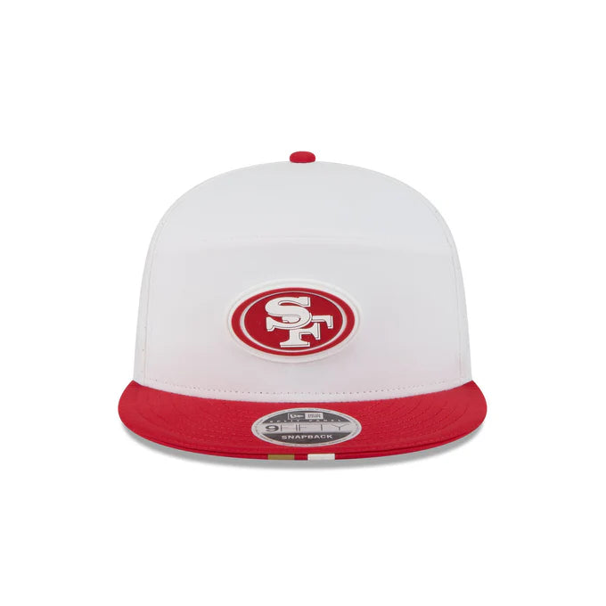 New Era San Francisco 49ers 2025 Training Split Panel 9FIFTY Snapback-White