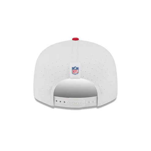 New Era San Francisco 49ers 2025 Training Split Panel 9FIFTY Snapback-White