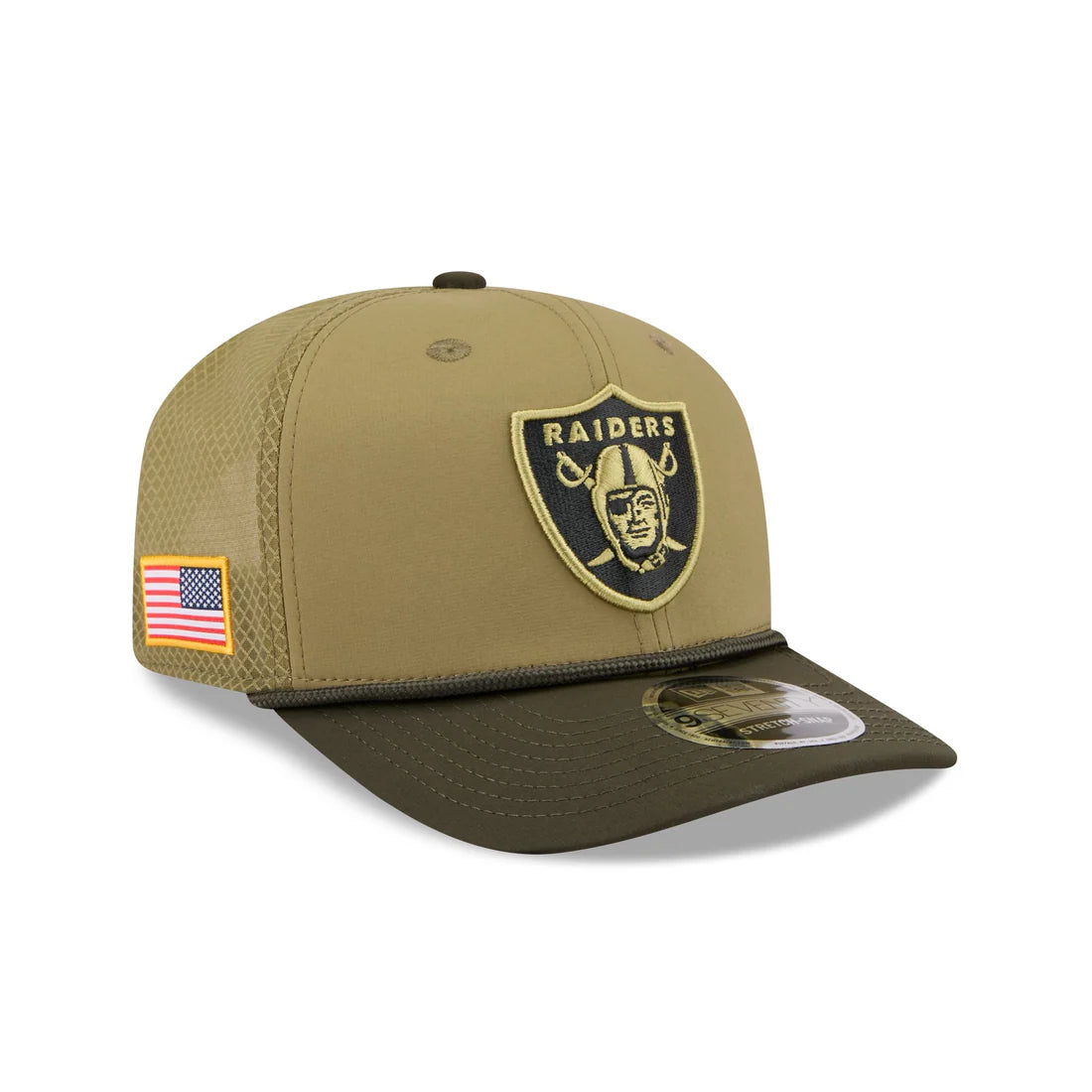 New Era Las Vegas Raiders Salute to Service 9SEVENTY Stretch-Snap Hat 2025
