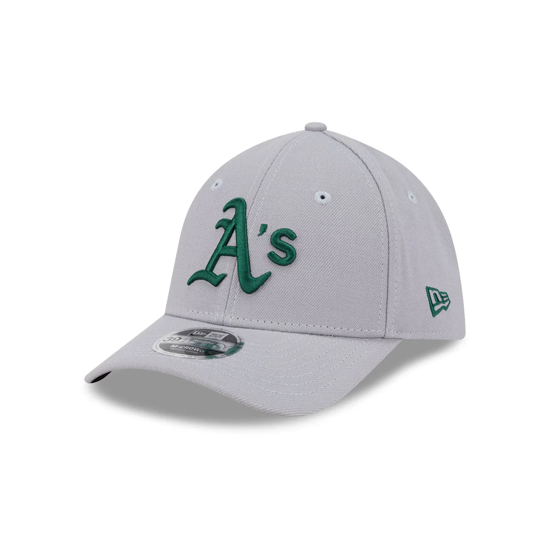 New Era Athletics 39THIRTY M-Crown Stretch Fit Hat-Gray