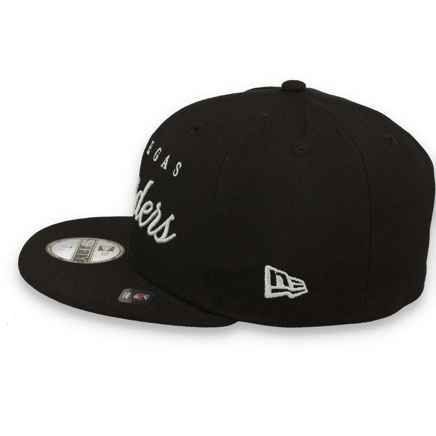 New Era Las Vegas Raiders Scripted 59FIFTY Fitted Hat-Black/Black