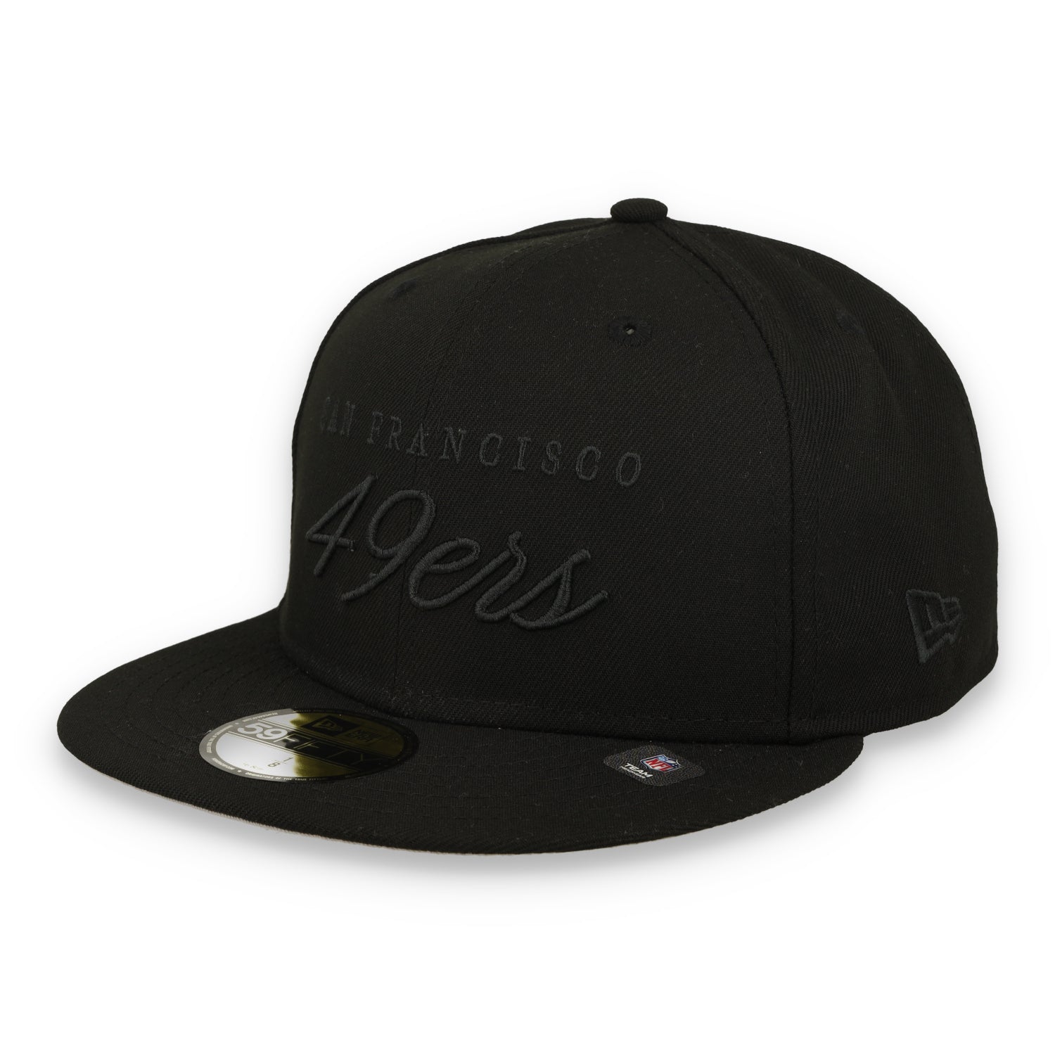New Era San Francisco 49ers Scripted 59FIFTY Fitted Hat-Black