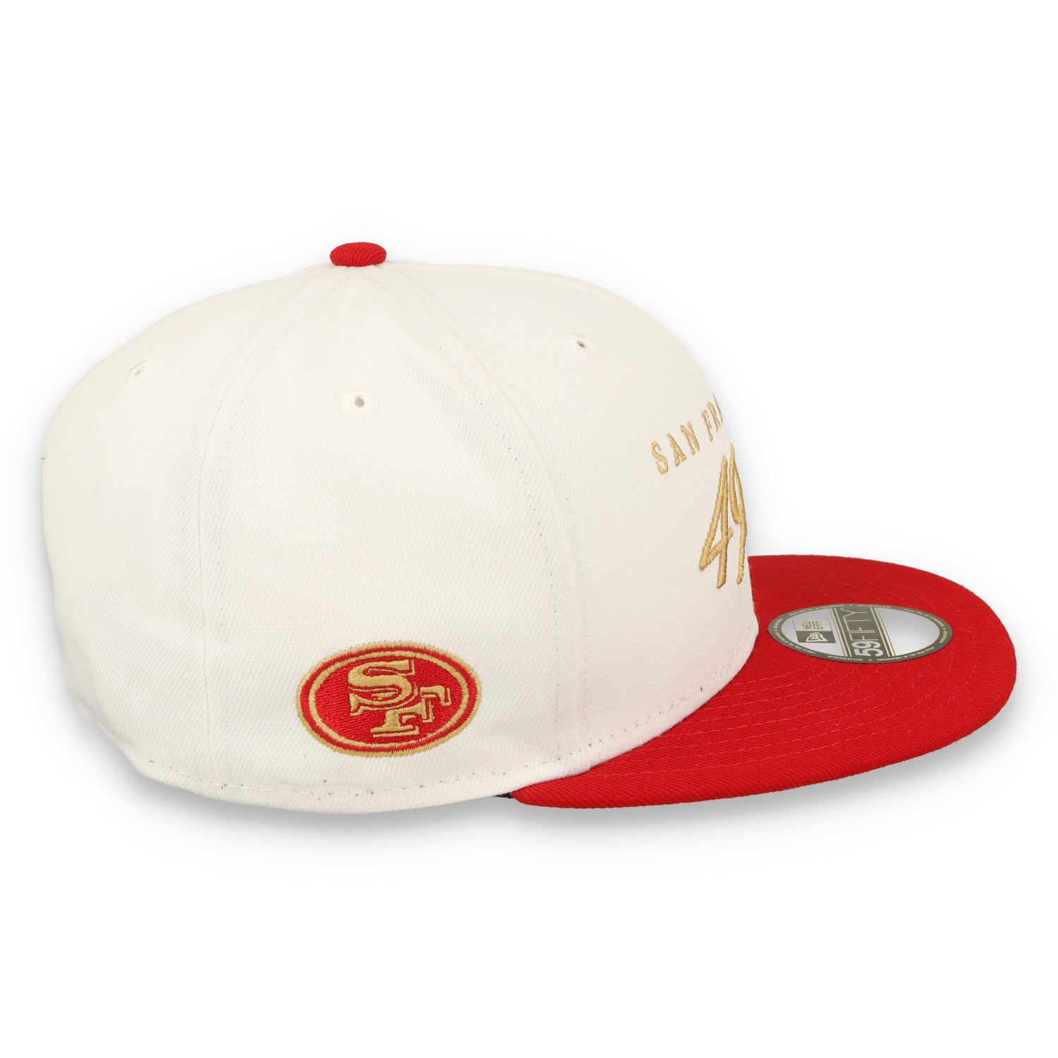 New Era San Francisco 49ers Scripted 59FIFTY Fitted Hat-White/Red