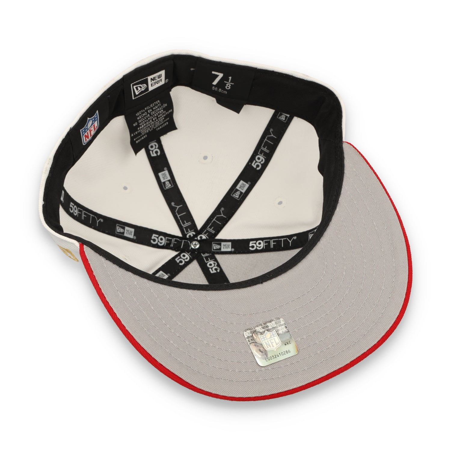 New Era San Francisco 49ers Scripted 59FIFTY Fitted Hat-White/Red