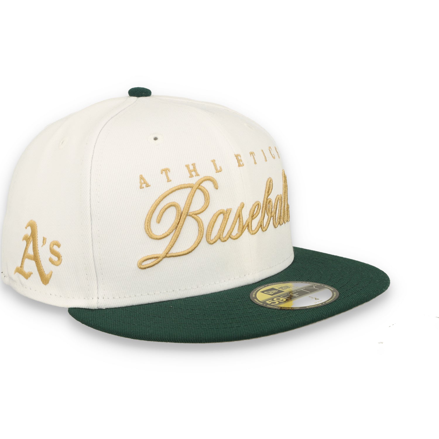 New Era Athletics Gold Scripted 59FIFTY Fitted Hat