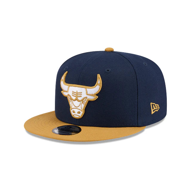 New Era Chicago Bulls Two-Tone Color Pack 2-Tone 9FIFTY Snapback-Hat-Navy/Brown