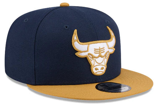 New Era Chicago Bulls Two-Tone Color Pack 2-Tone 9FIFTY Snapback-Hat-Navy/Brown