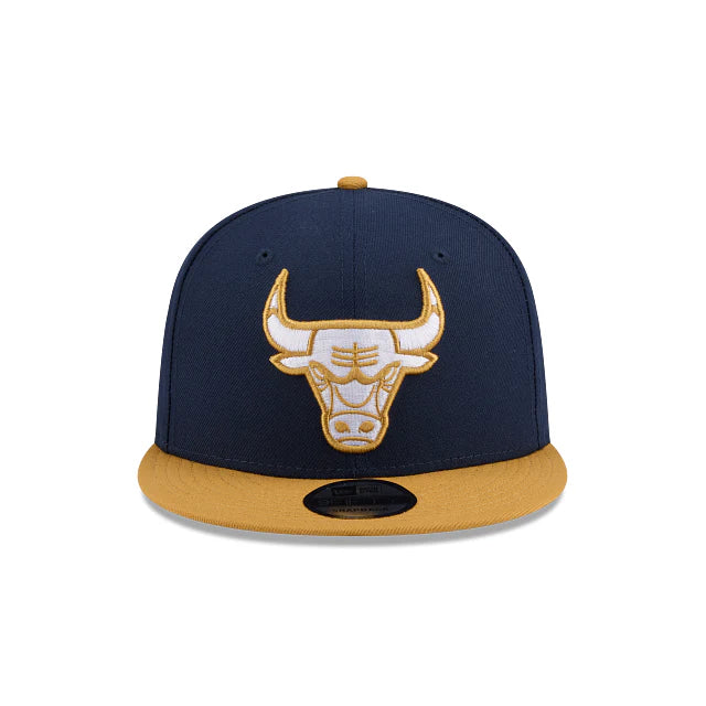 New Era Chicago Bulls Two-Tone Color Pack 2-Tone 9FIFTY Snapback-Hat-Navy/Brown