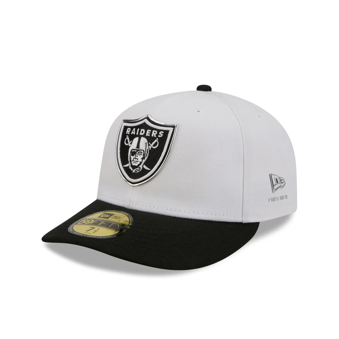 New Era Las Vegas Raiders Black And White 2026 NFL Draft  59FIFTY Fitted Hat