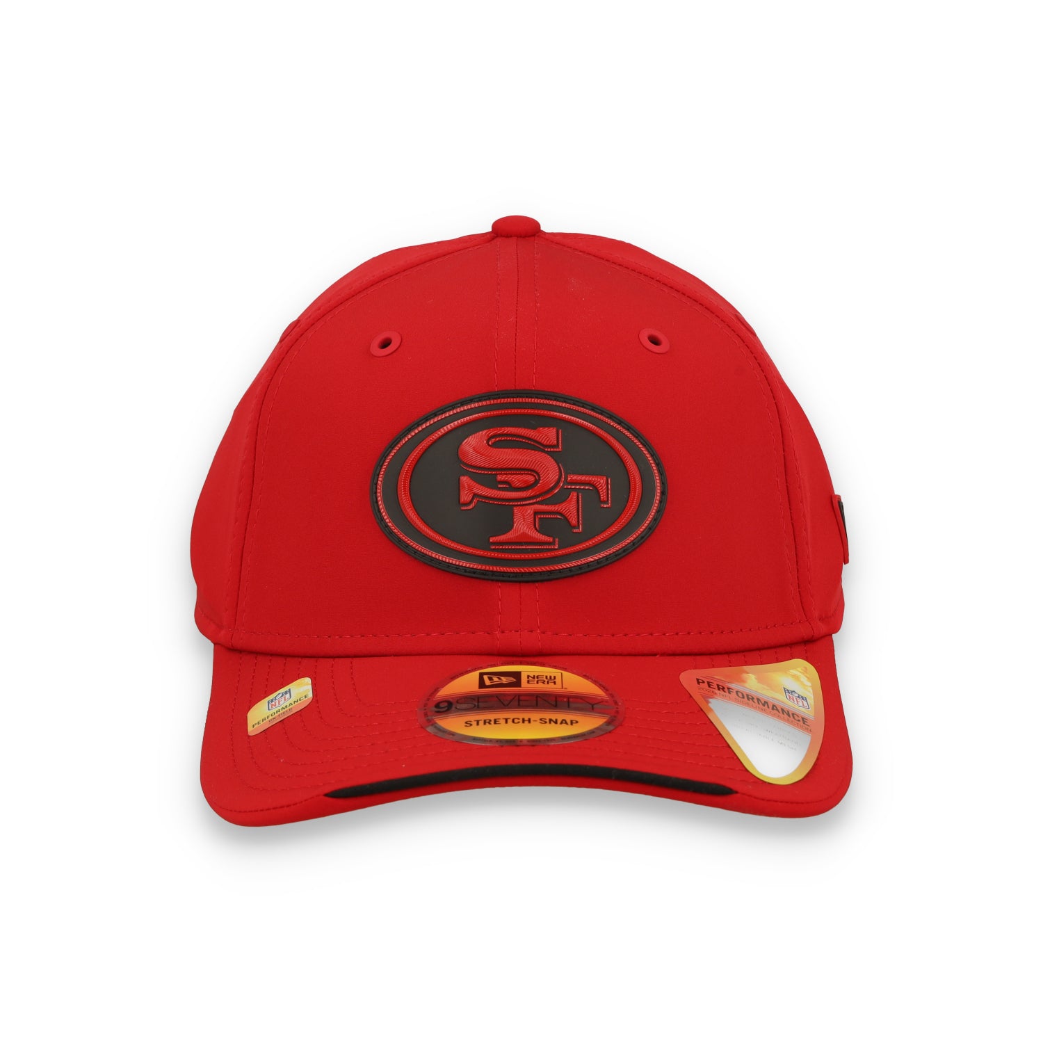 New Era San Francisco 49ers On-Field Performance 9SEVENTY Stretch -Snap Adjustable Hat-Red