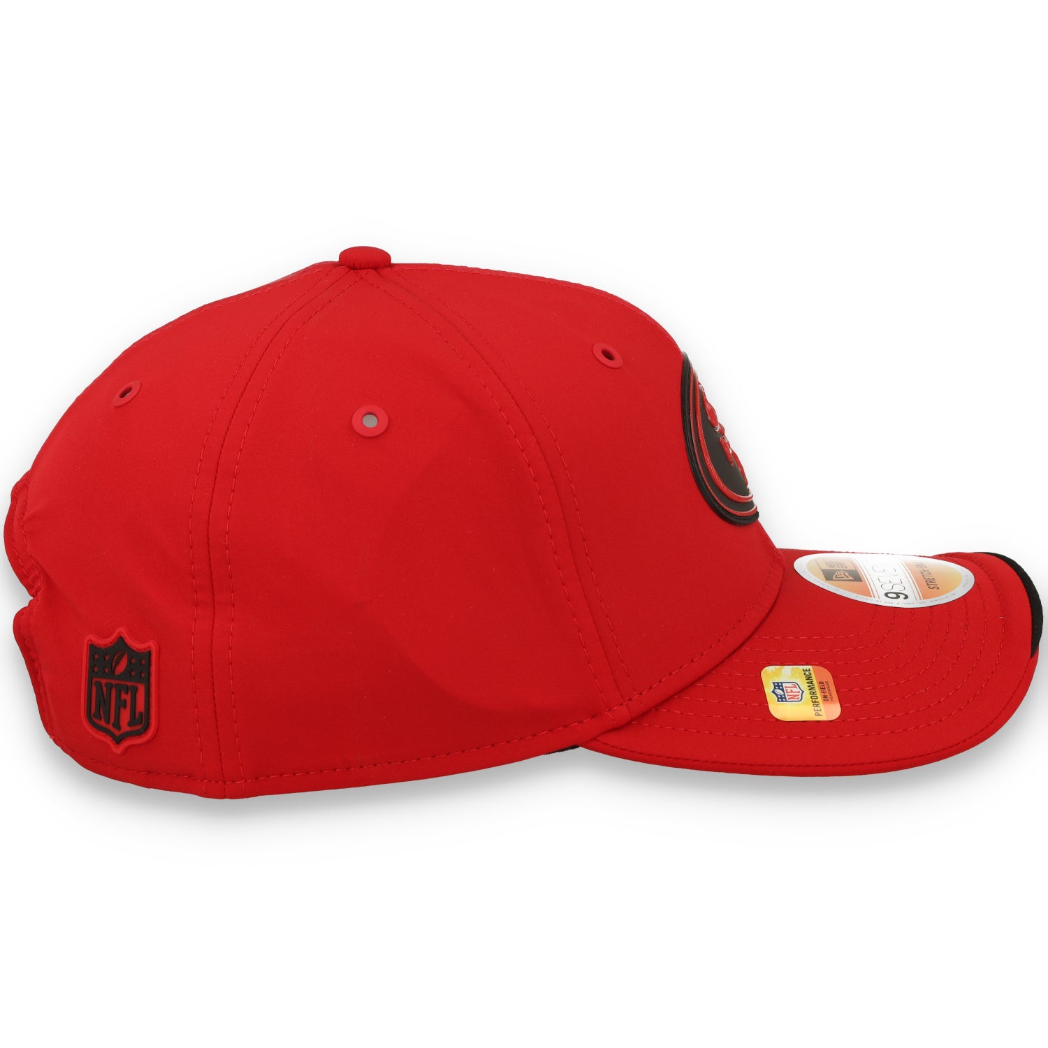 New Era San Francisco 49ers On-Field Performance 9SEVENTY Stretch -Snap Adjustable Hat-Red