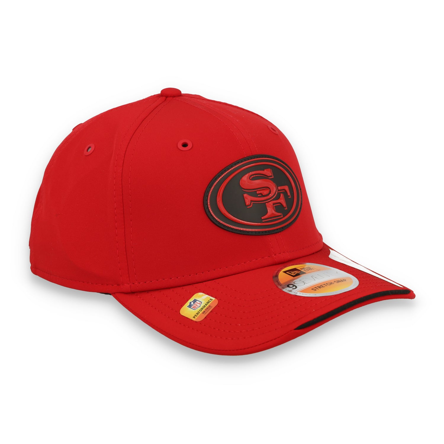 New Era San Francisco 49ers On-Field Performance 9SEVENTY Stretch -Snap Adjustable Hat-Red