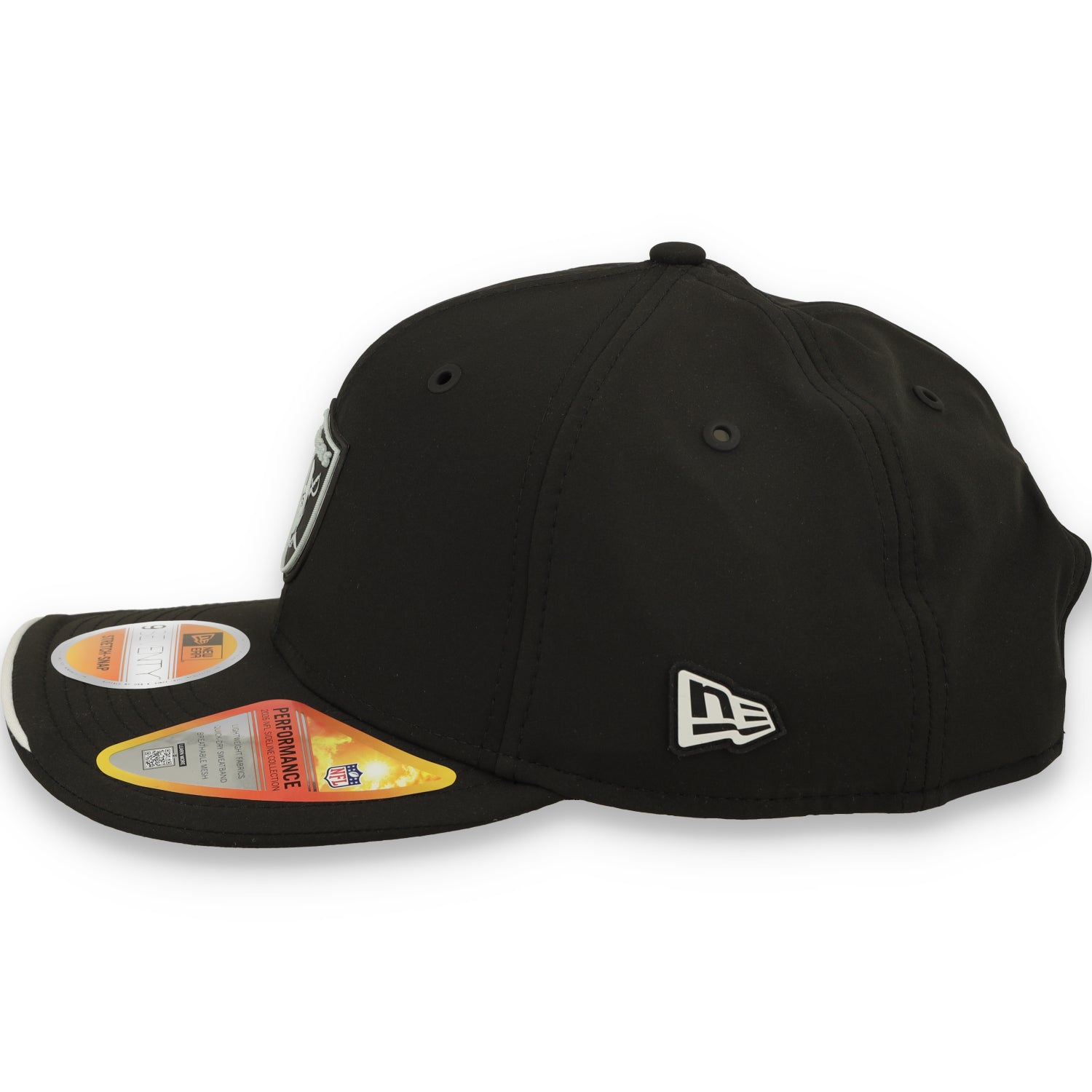 New Era Las Vegas Raiders On-Field Performance 9SEVENTY Stretch Snap Adjustable Hat - Black