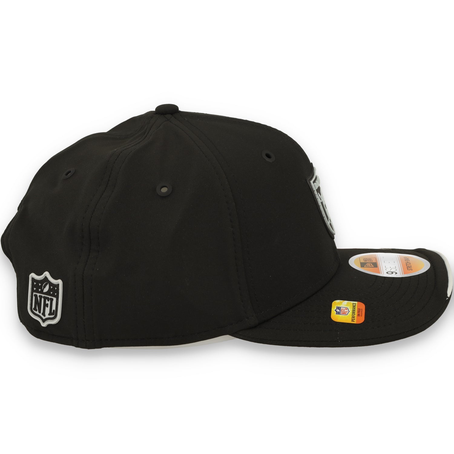 New Era Las Vegas Raiders On-Field Performance 9SEVENTY Stretch Snap Adjustable Hat - Black