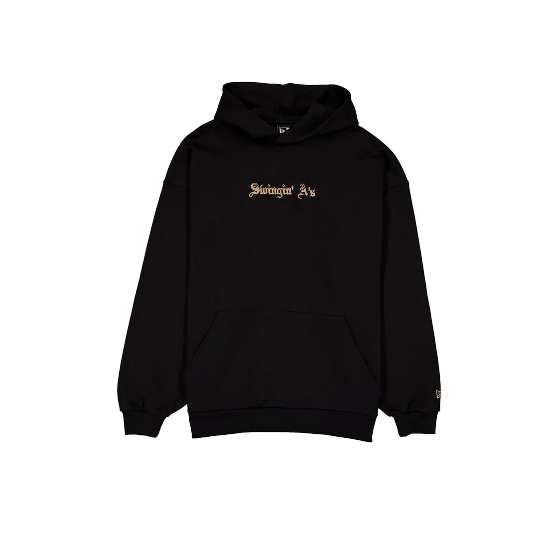New Era Athletics Gothic Lettering Black Hoodie