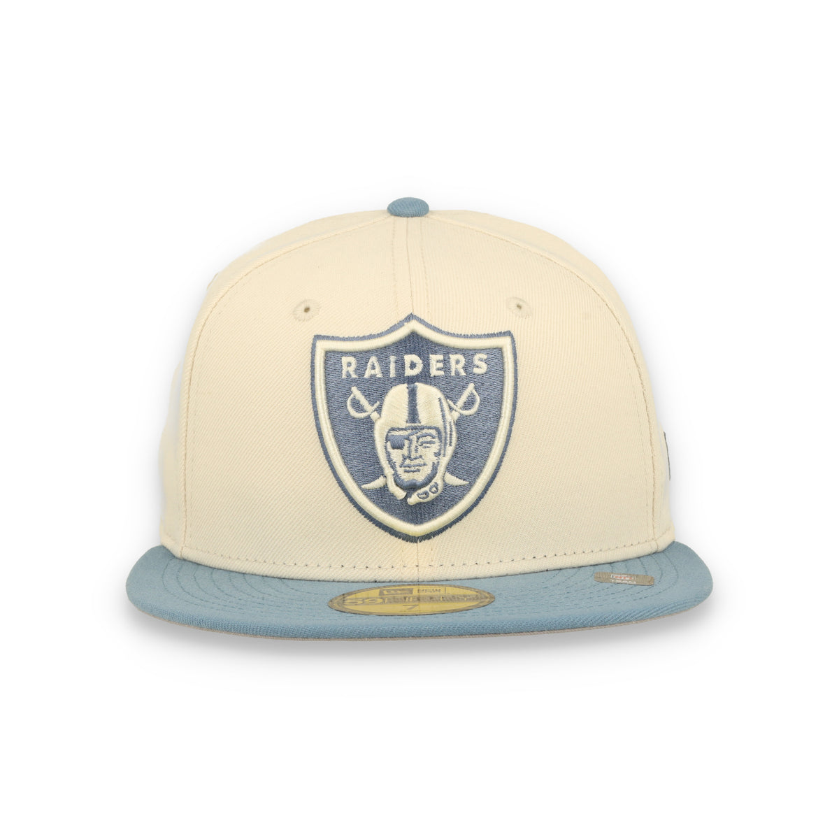 New Era Las Vegas Raiders 2-Tone Color Pack 59FIFTY Fitted Hat - Cream/Baby Blue