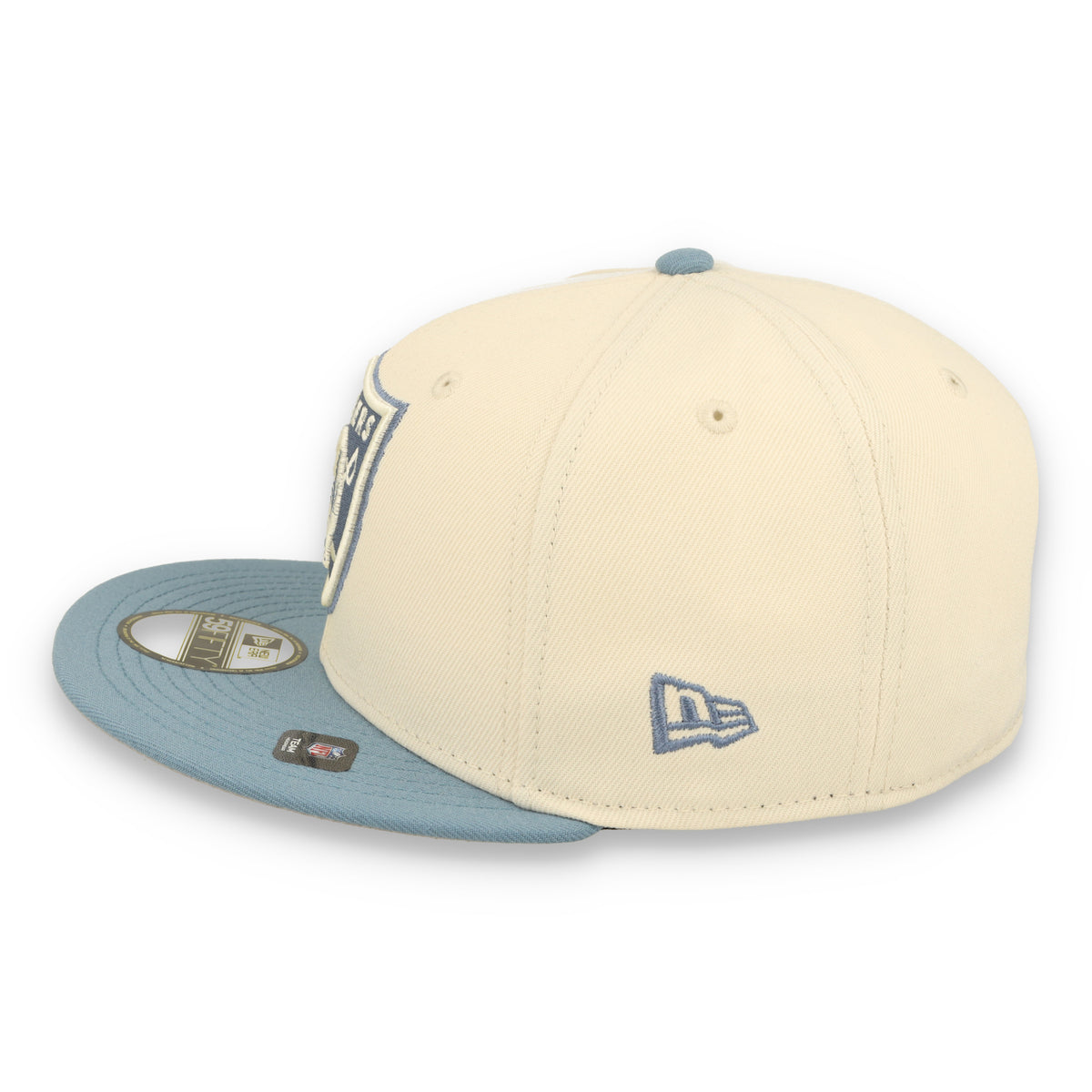 New Era Las Vegas Raiders 2-Tone Color Pack 59FIFTY Fitted Hat - Cream/Baby Blue