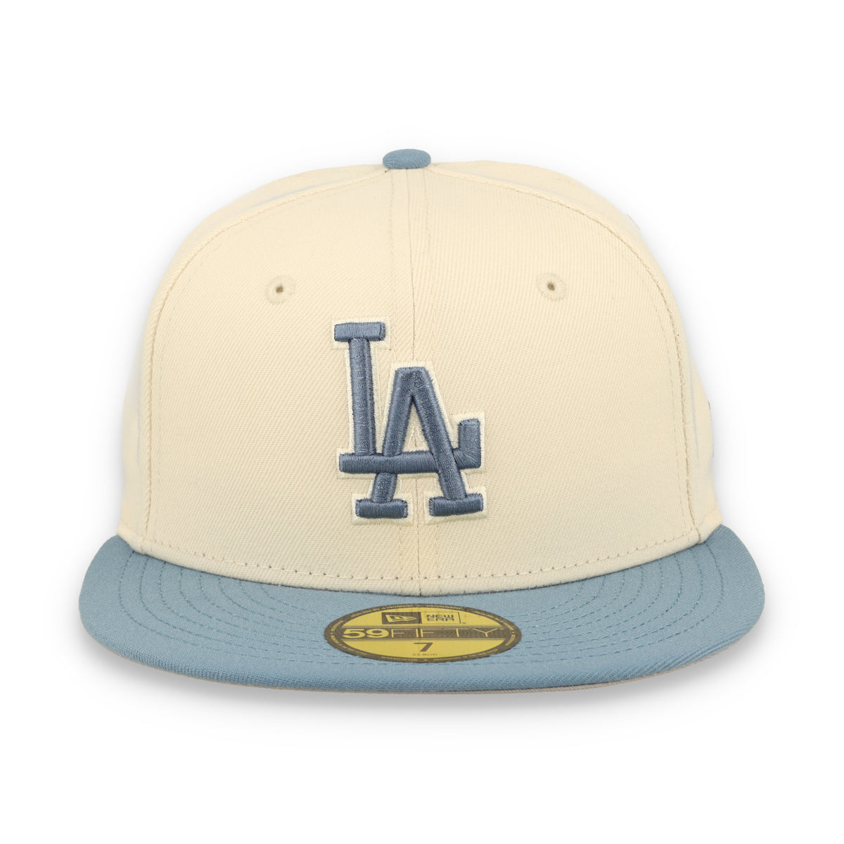 New Era Los Angeles Dodgers 2-Tone Color Pack 59FIFTY Fitted Hat - Cream/Baby Blue