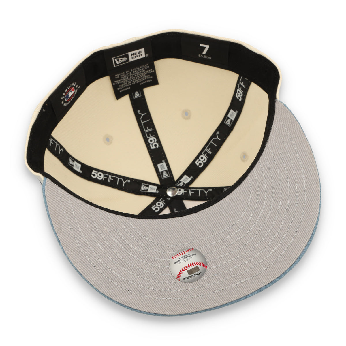 New Era Los Angeles Dodgers 2-Tone Color Pack 59FIFTY Fitted Hat - Cream/Baby Blue