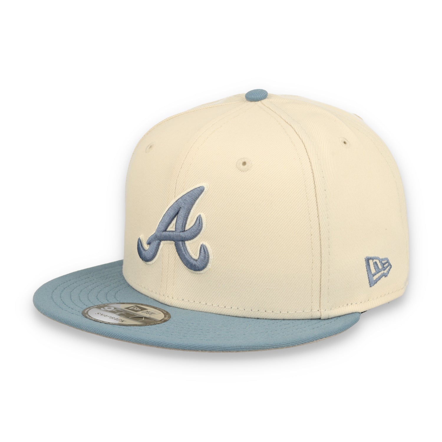 New Era Atlanta Braves 2-Tone Color Pack 9FIFTY Snapback Hat - Cream/Baby Blue