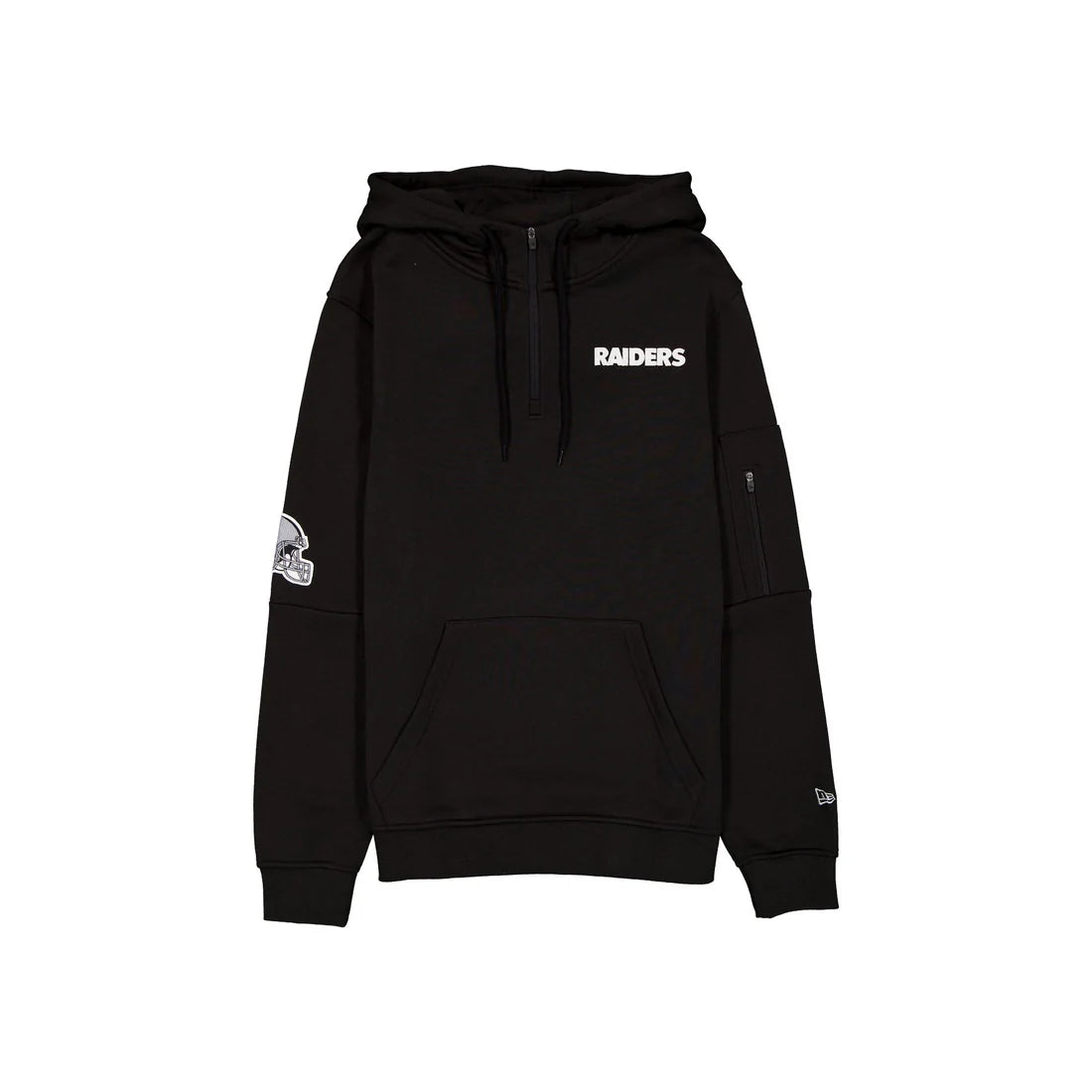 New Era Las Vegas Raiders Quarter Zip Hoodie - Black/White