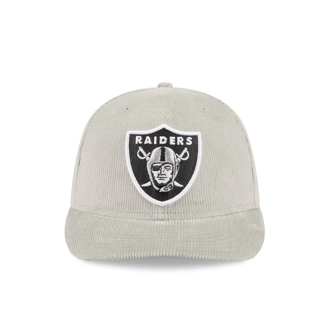 New Era Las Vegas Raiders Light Gray Corduroy 59FIFTY Fitted Hat