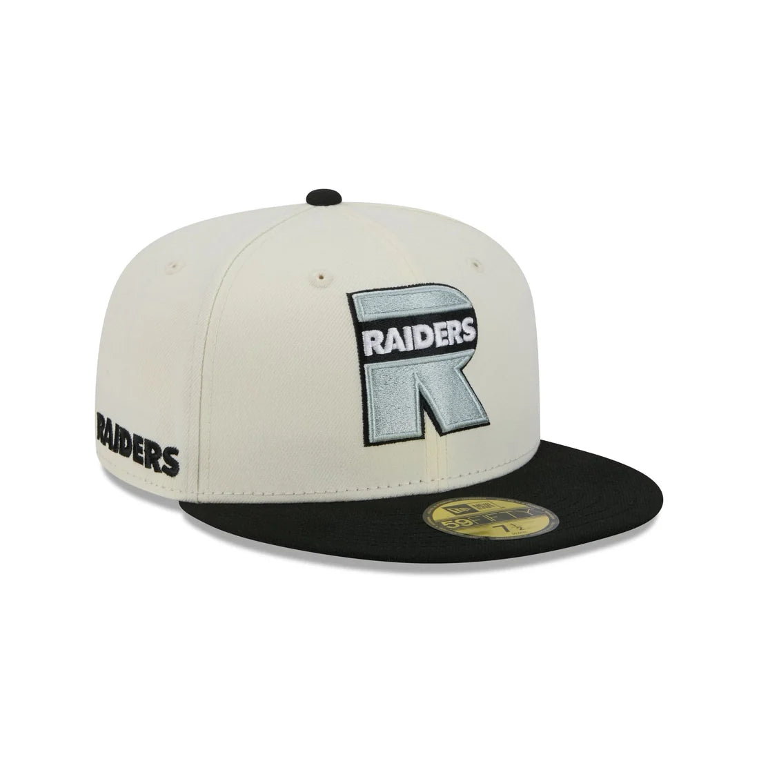 New Era Las Vegas Raiders Deceptor Chrome White 59FIFTY Fitted Hat