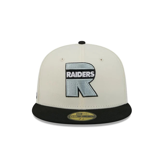 New Era Las Vegas Raiders Deceptor Chrome White 59FIFTY Fitted Hat