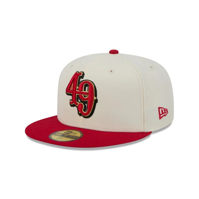 New Era San Francisco 49ers Deceptor Chrome White 59FIFTY Fitted Hat